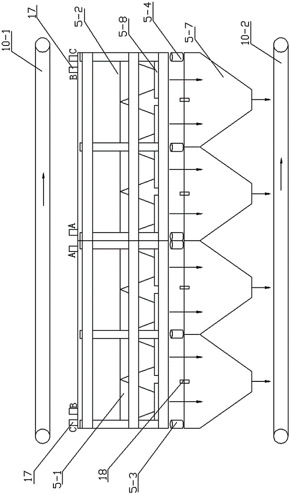 Automatic static metering system and automatic control method for continuous unloading of wharf materials
