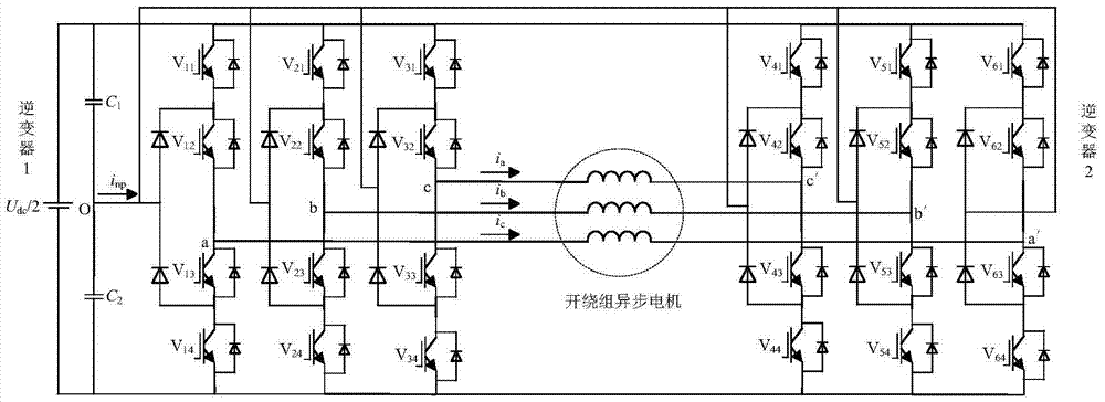 Space Vector Modulation Method for Zero Sequence Voltage Elimination in Dual Three Level Inverter System