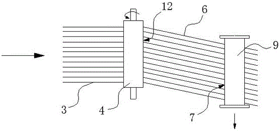 Web spreading method and device for preparation of filament non-woven fabric through wet spinning technique