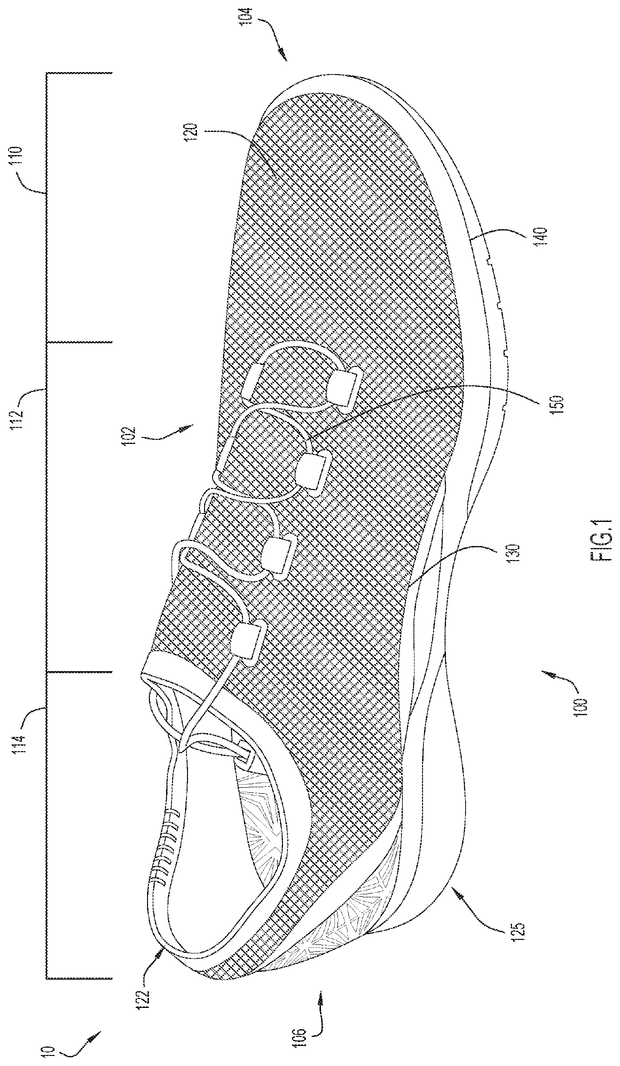 Article of footwear with cooling features