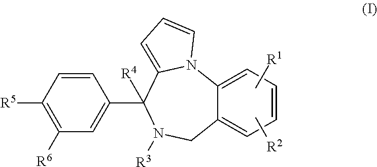 Antifungal 5,6-dihydro-4-[(difluoroethyl)phenyl]-4<i>H</i>-pyrrolo[1,2-α][1,4]benzodiazepine and 4-(difluoroethyl)phenyl-6<i>H</i>-pyrrolo[1,2-α][1,4]benzodiazepine derivatives