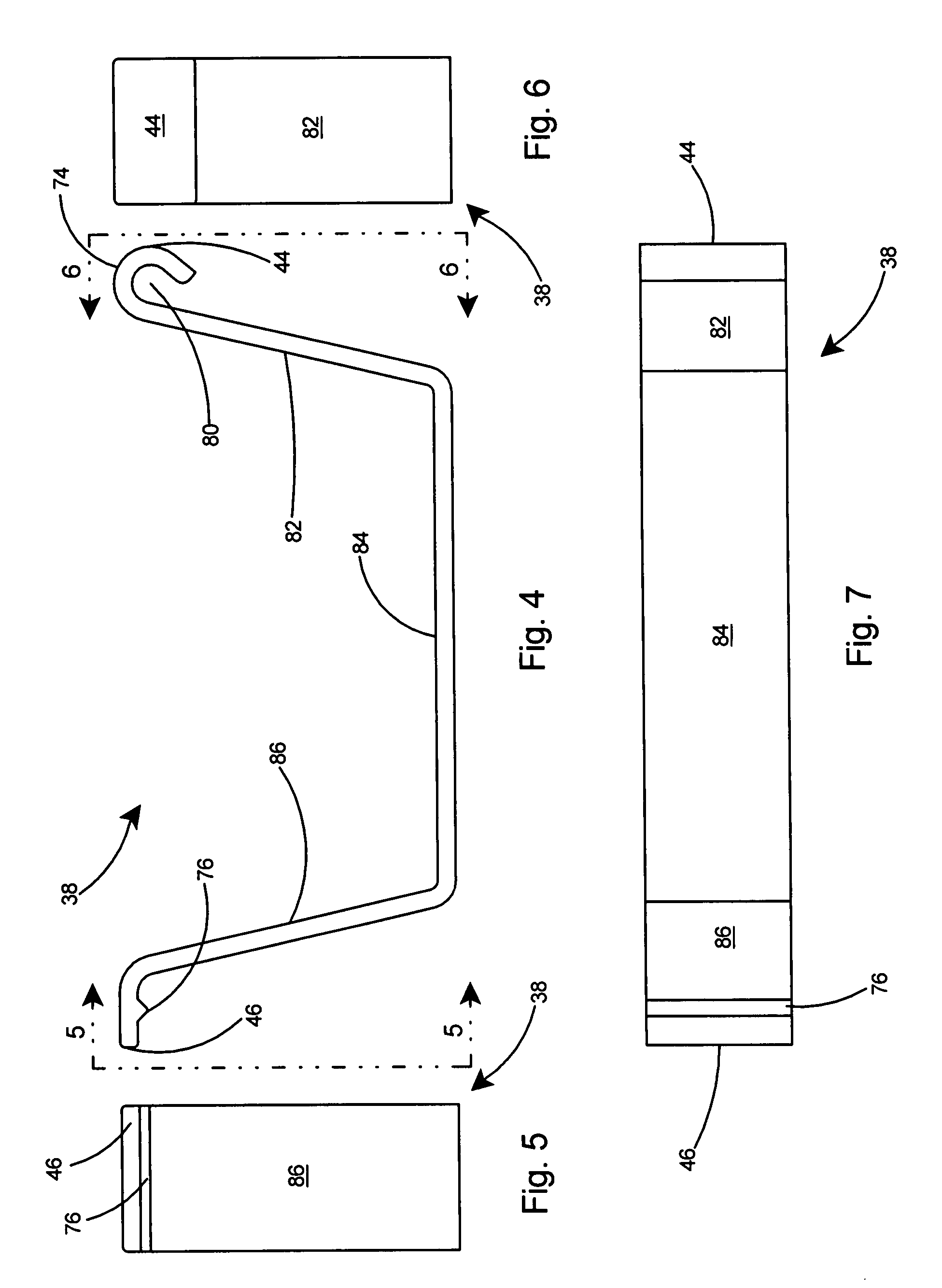 Cable support assembly for minimizing bend radius of cables