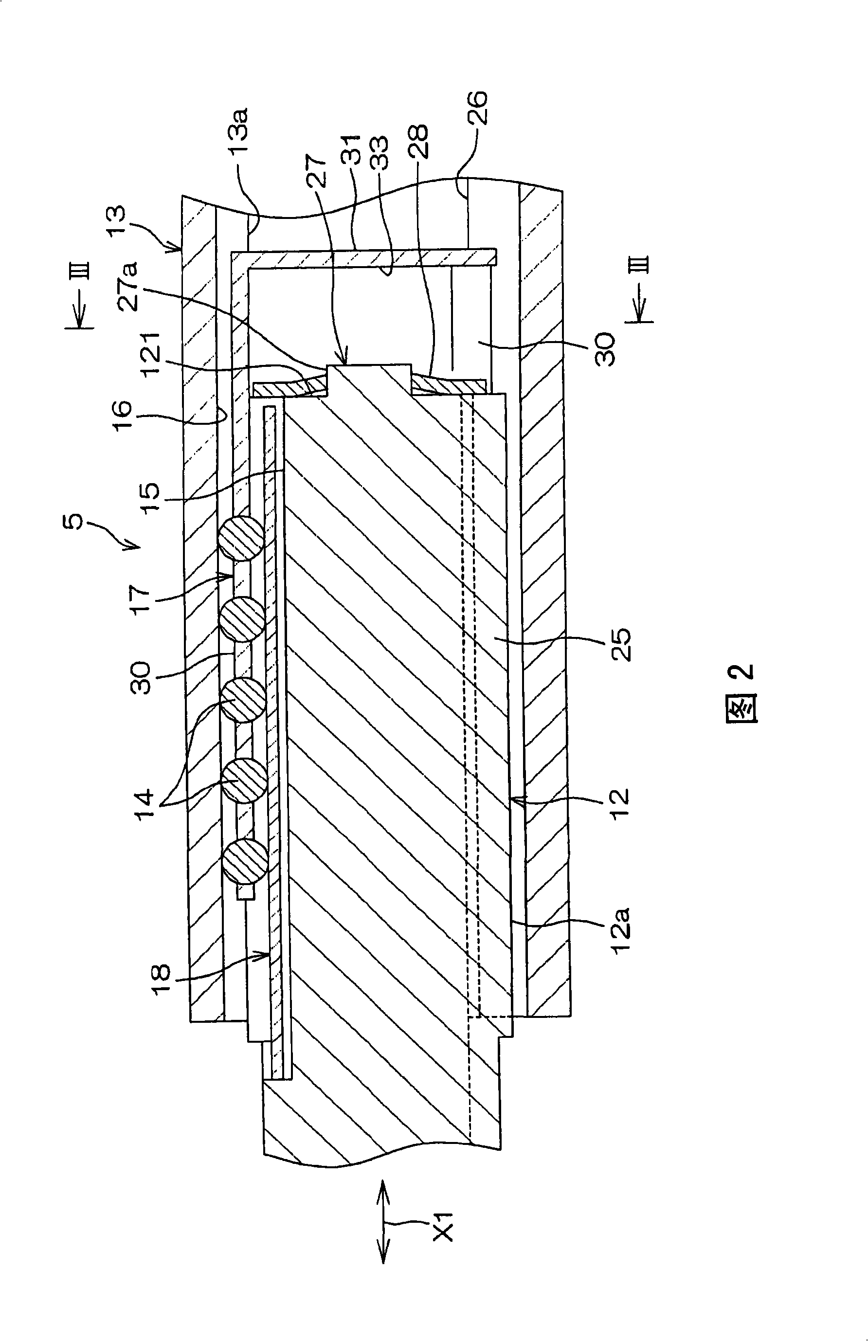 Telescopable shaft and steering device for vehicle