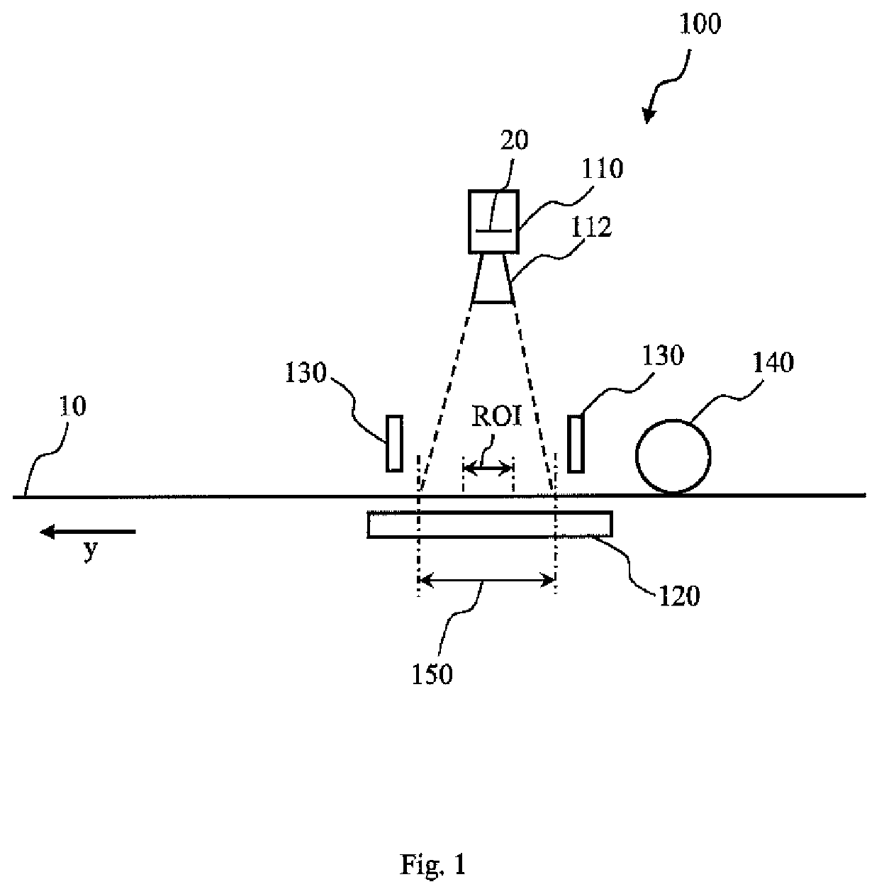 Method and device for compensating for a material web offset in material web inspection