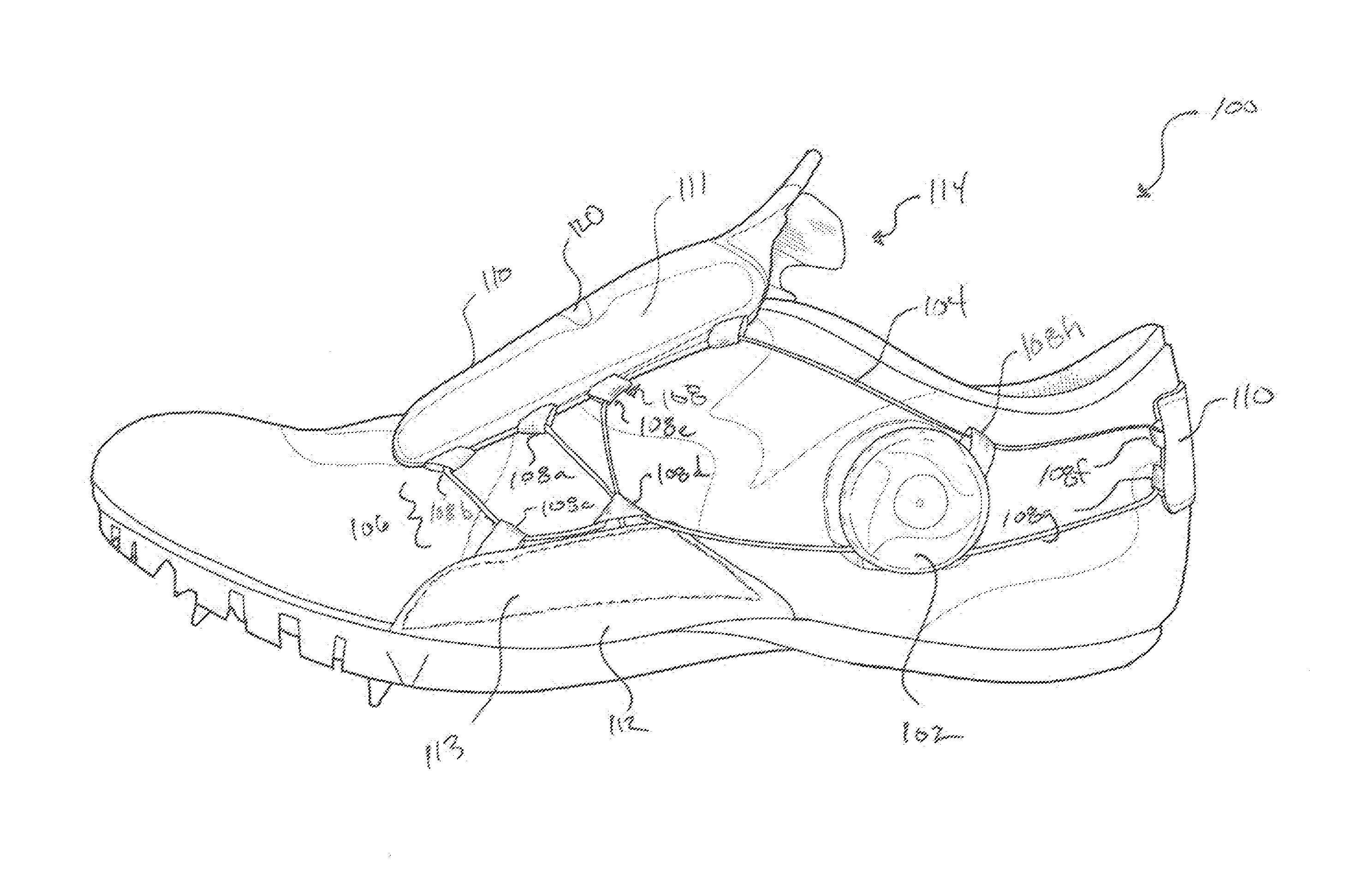 Closure system and/or shoe configurations for enhancing the performance of running shoes
