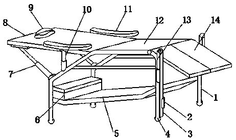 Surgical fixing support for general surgery department