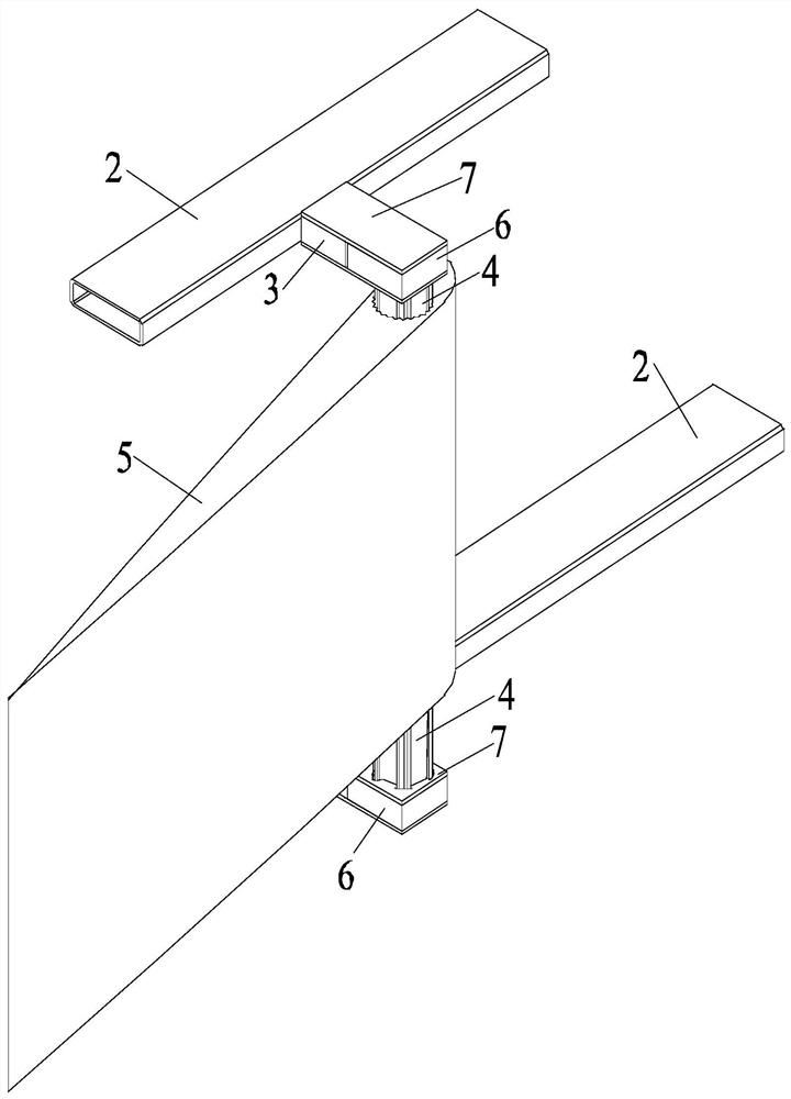 Combined aluminum plate curtain wall system capable of rotating at multiple angles