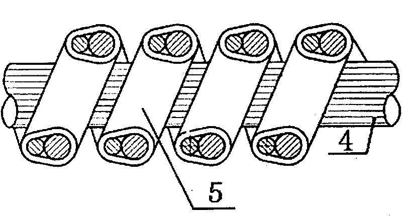 Left, right, left three-section type spiral winding method and structure of energy-saving filament