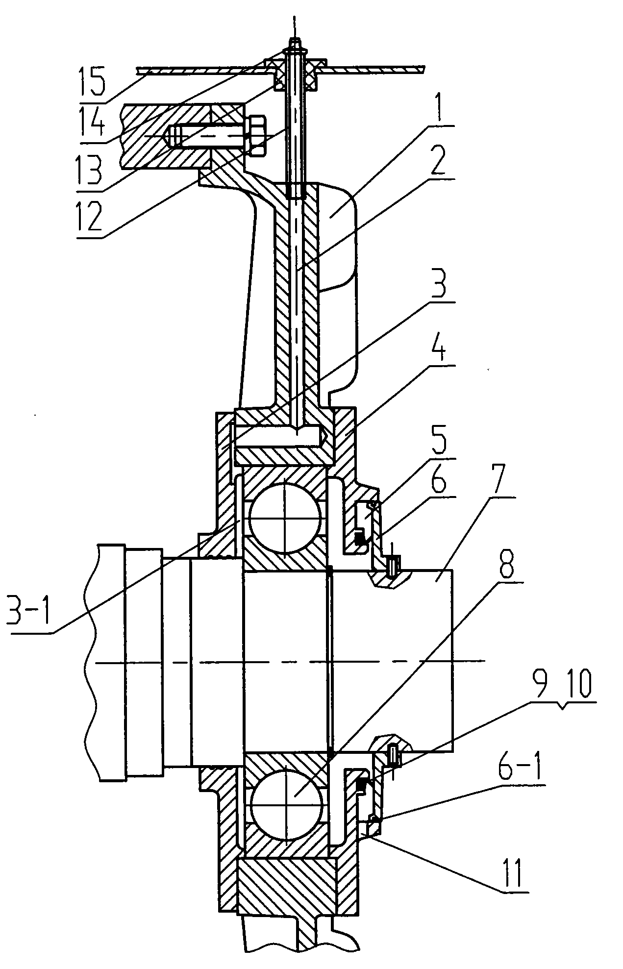 Injection-discharge oil device for lubrication of rotor bearing of high capacity motor