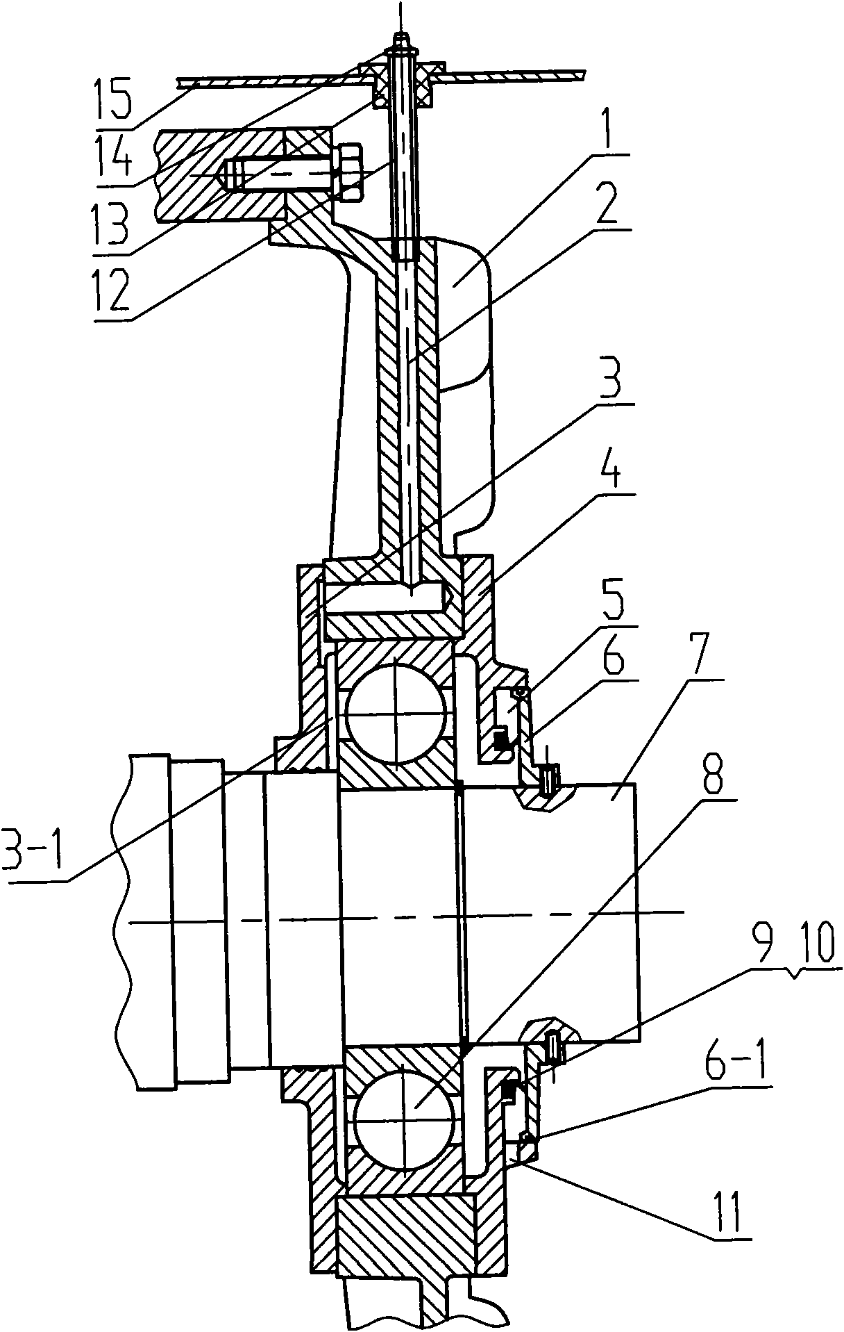 Injection-discharge oil device for lubrication of rotor bearing of high capacity motor