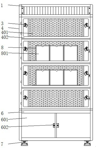 Combined financial product placing device