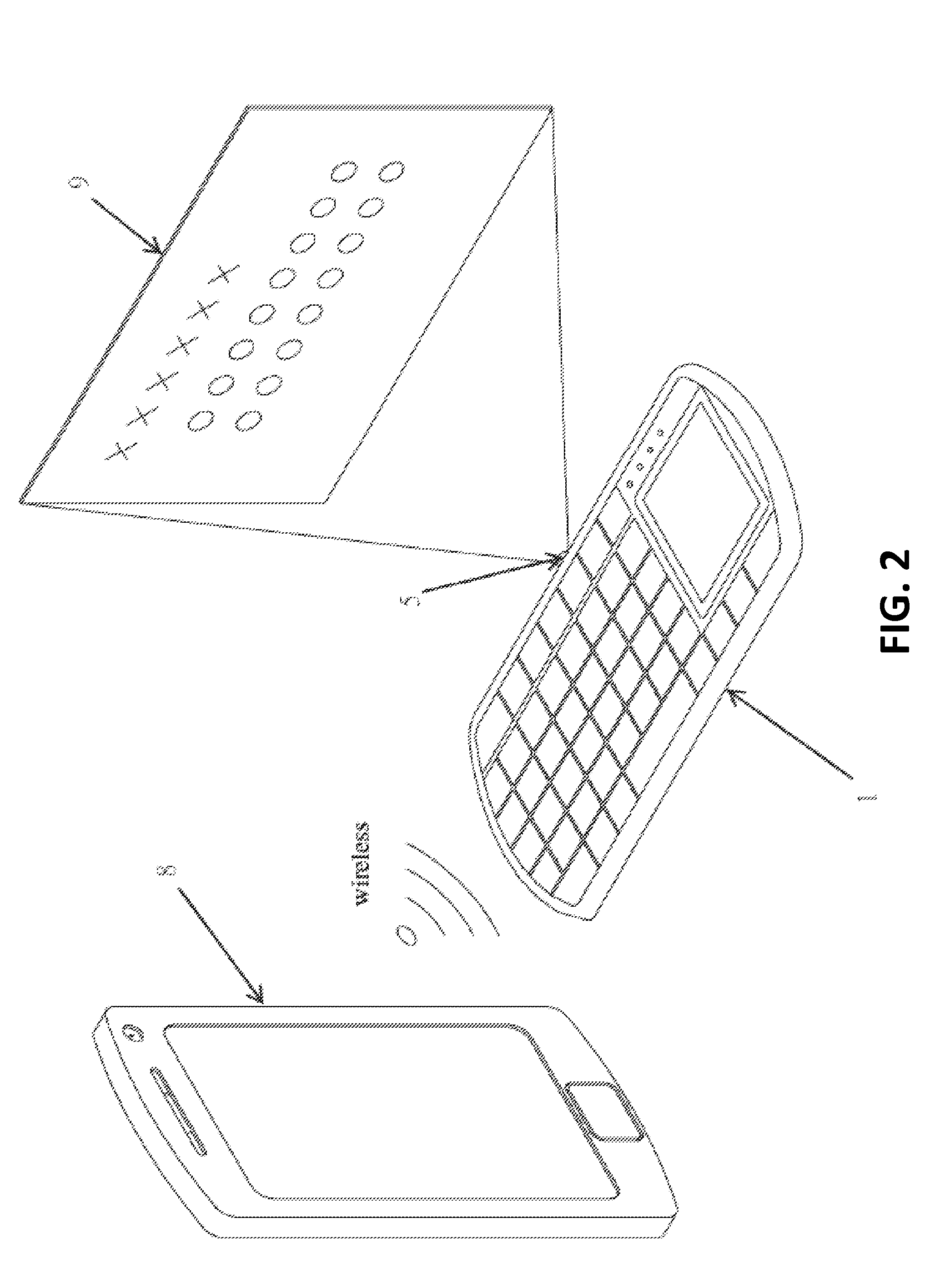 Projection keyboard for portable communication device