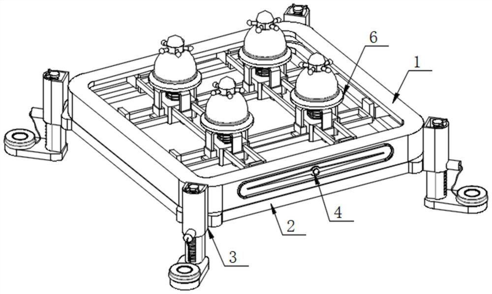 High-applicability mounting device applied to underground electromechanical equipment