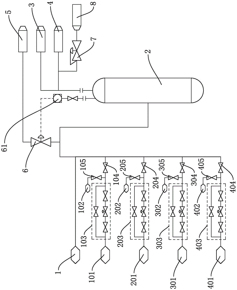 System for recycling uncondensed gases of alkylation compressor