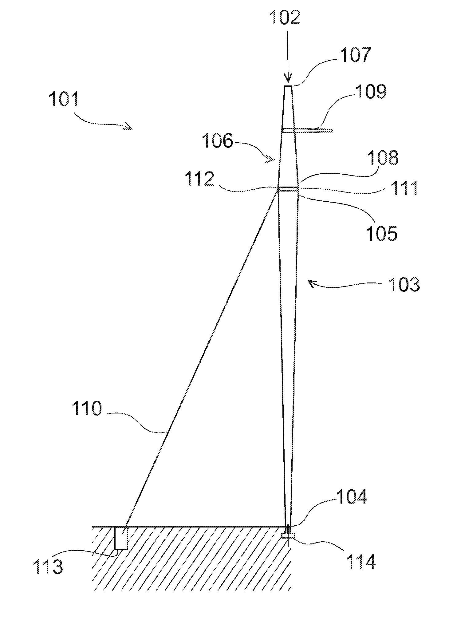 Structure for supporting electric power transmission lines