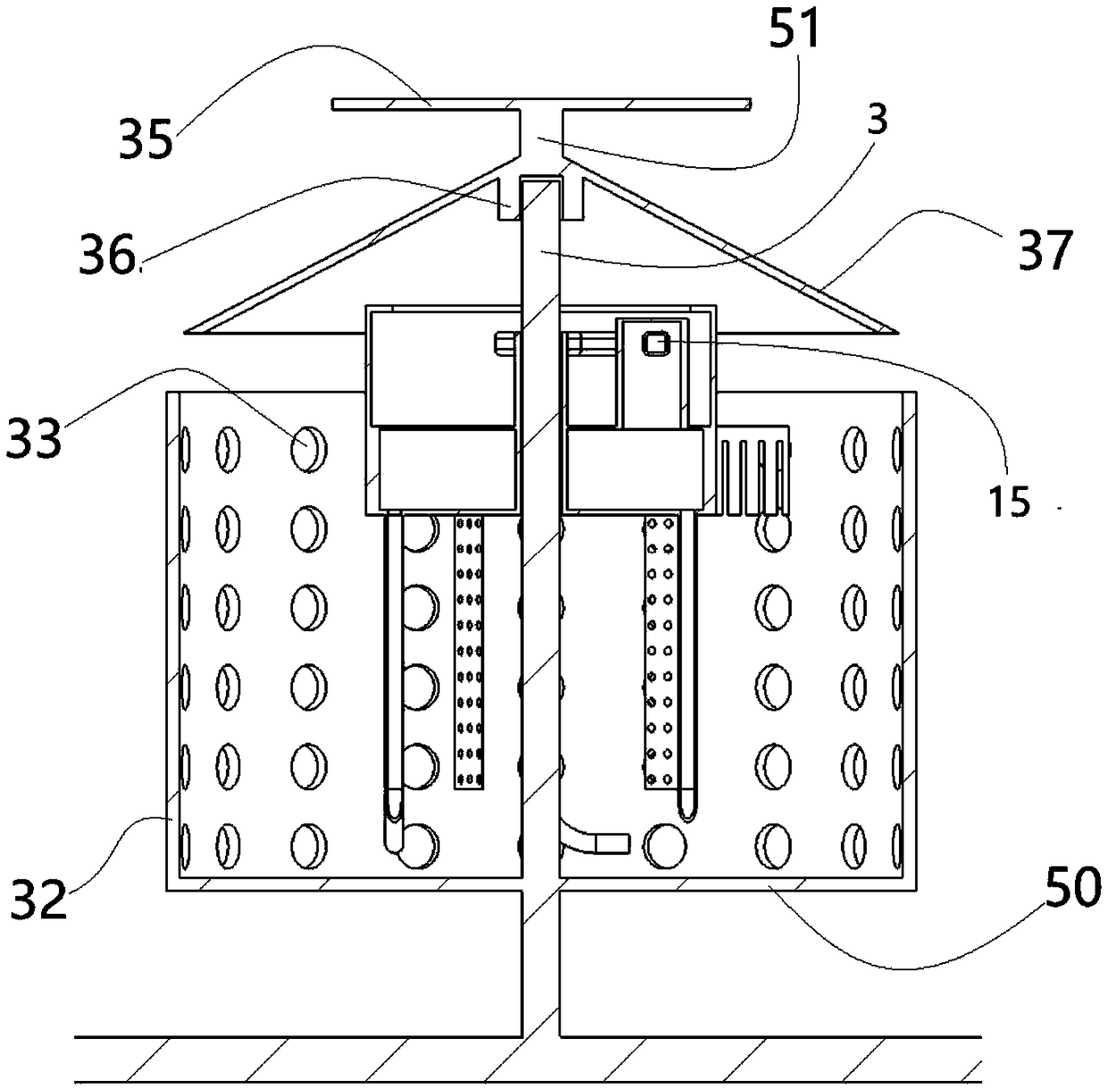 Self-spinning fishery aerator