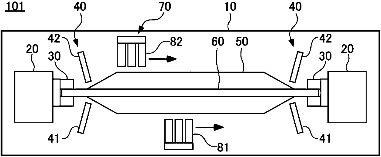 Soot deposition body manufacturing apparatus and manufacturing method