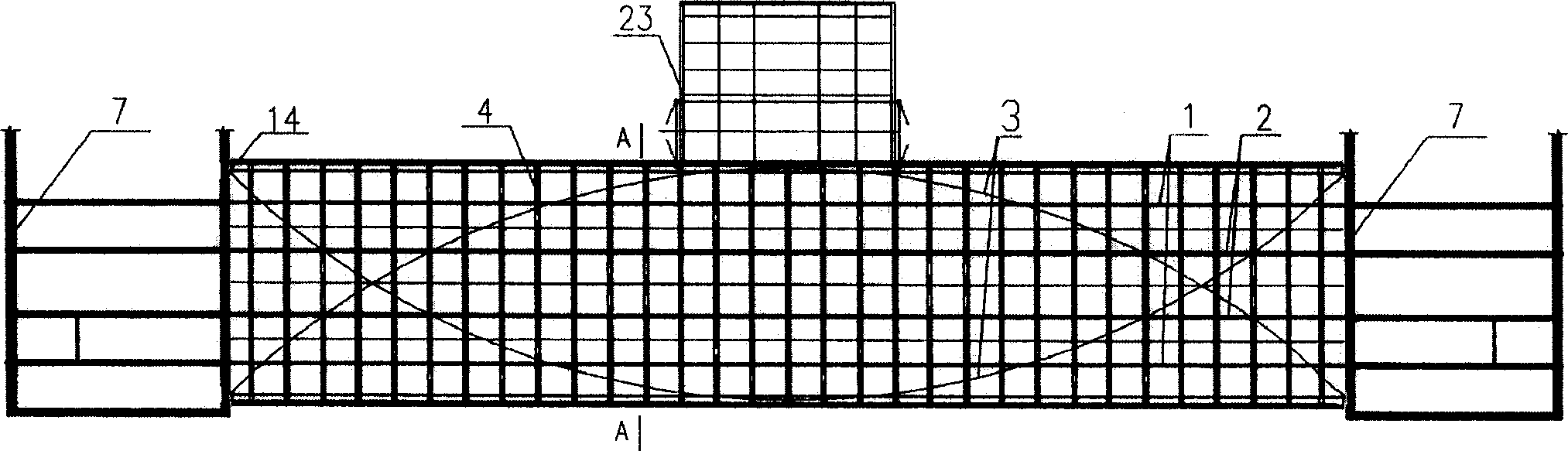 Large span suspended cable structure and its construction method
