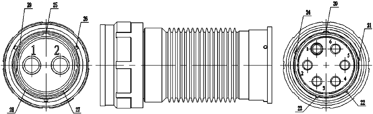Transfer connection device used for radar power supply protection