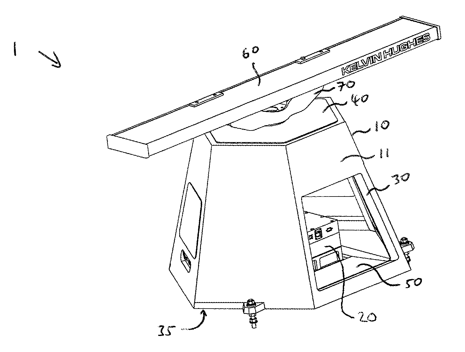 Radar apparatus for a ship