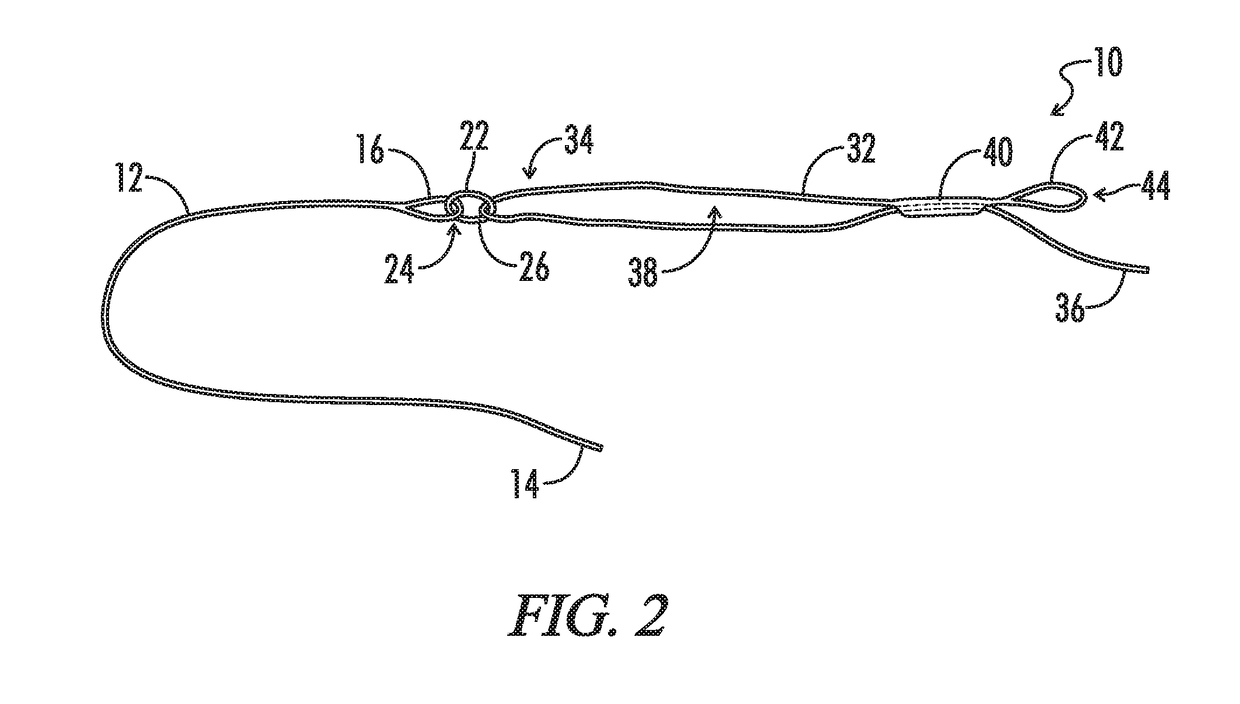 Self-cinching suture construct apparatus