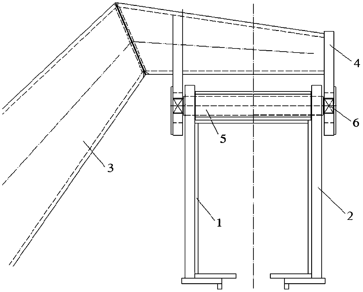 Novel suspended monorail pier and track beam connecting structure