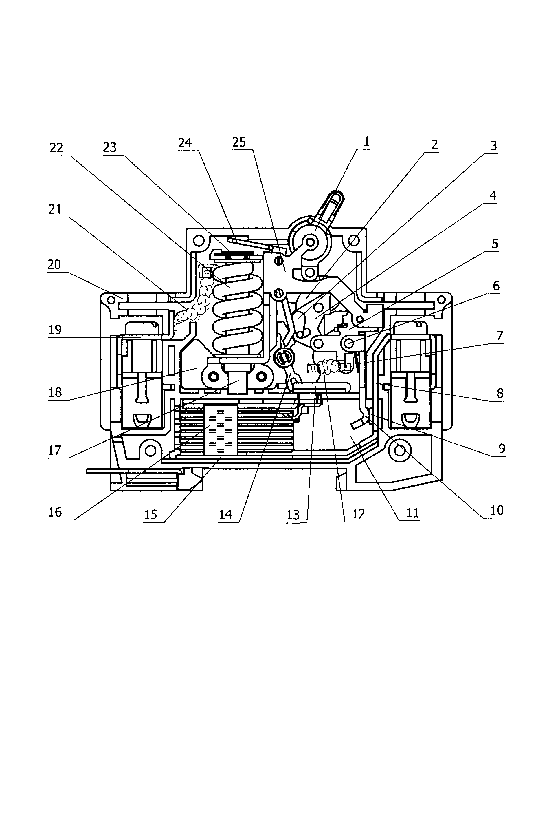 Current-limiting type liquid-magnet type miniature circuit breaker