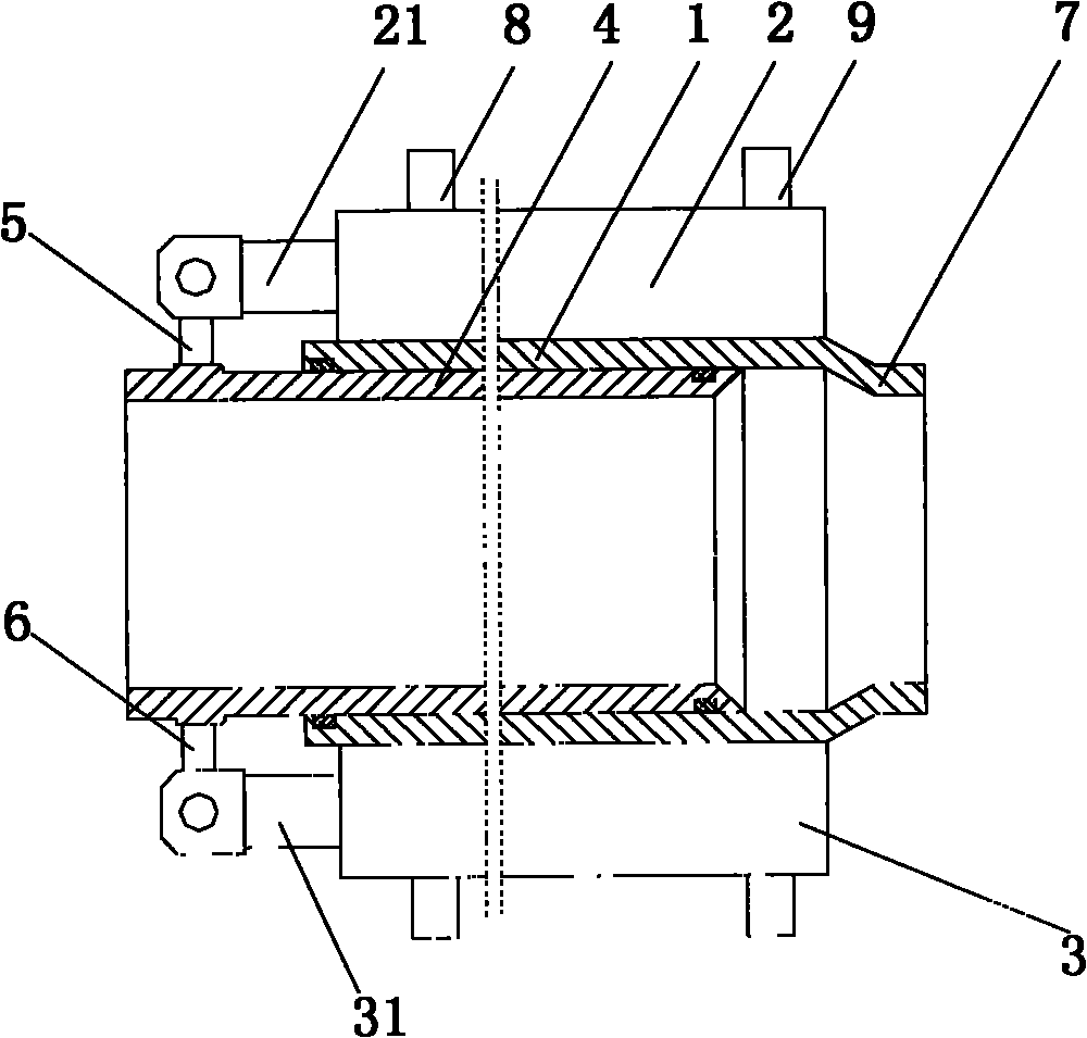 Paste filling pipe expansion device