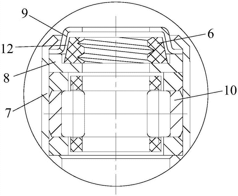 Sealing structure of spindle insert and spindle insert provided with same