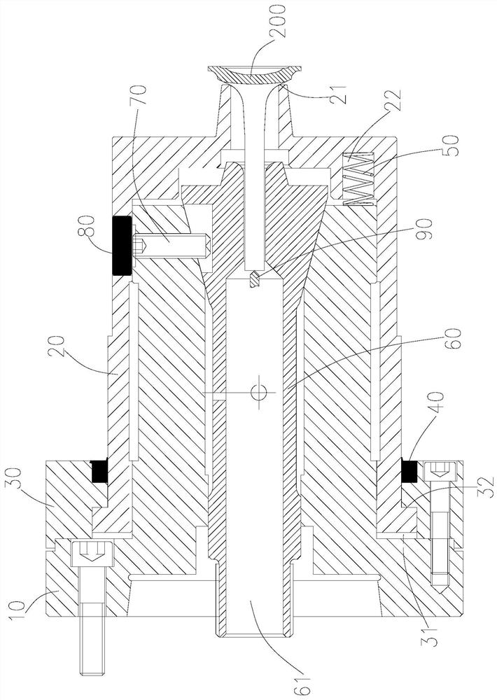 Workpiece end face supporting device for numerically controlled lathe