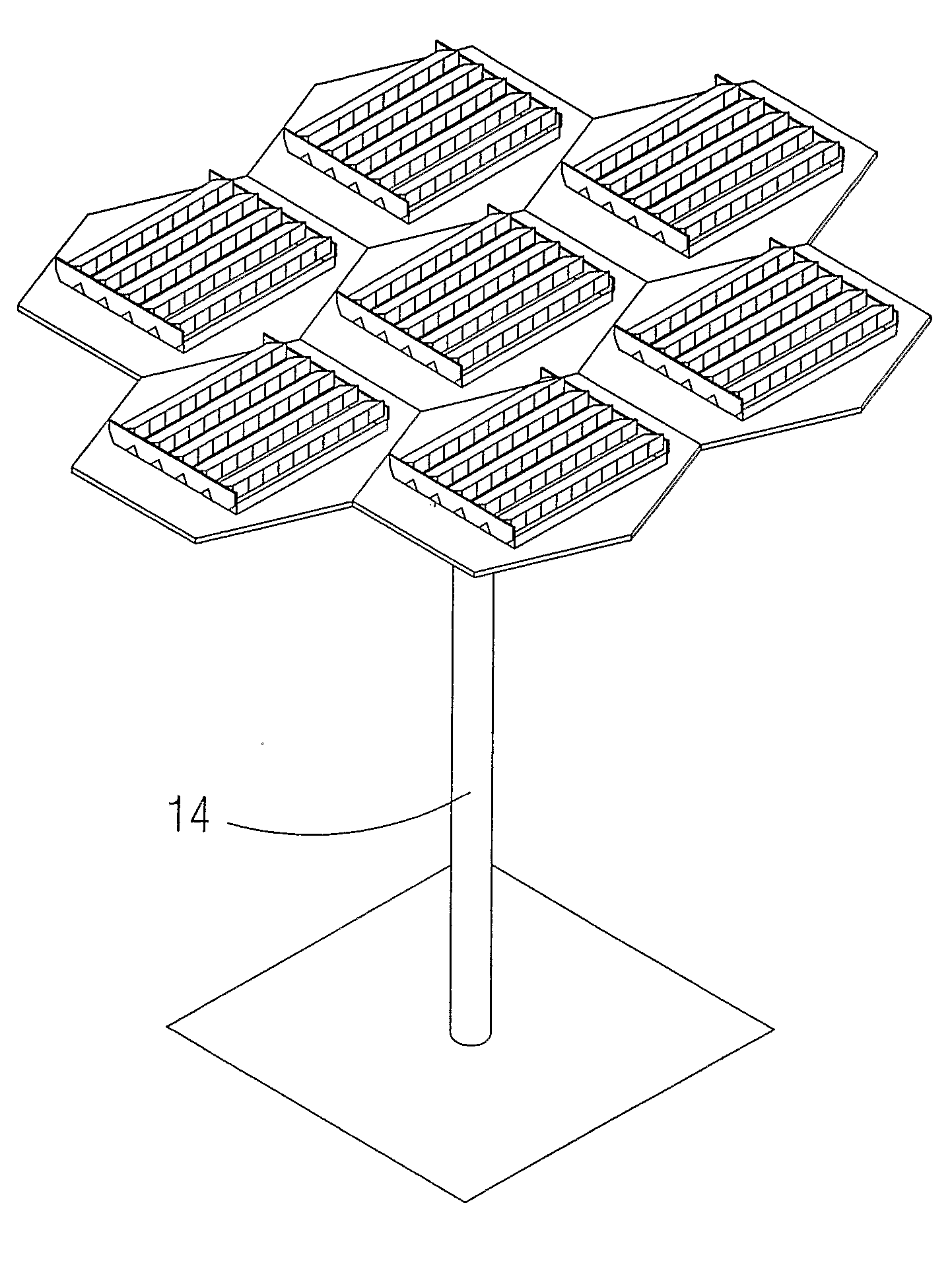 Sub-Module for Photovoltaic Concentration Modules, Photovoltaic Concentration Module, Solar Power Installation, Packing Method and Position Calibration Method for Photovoltaic Concentration Modules