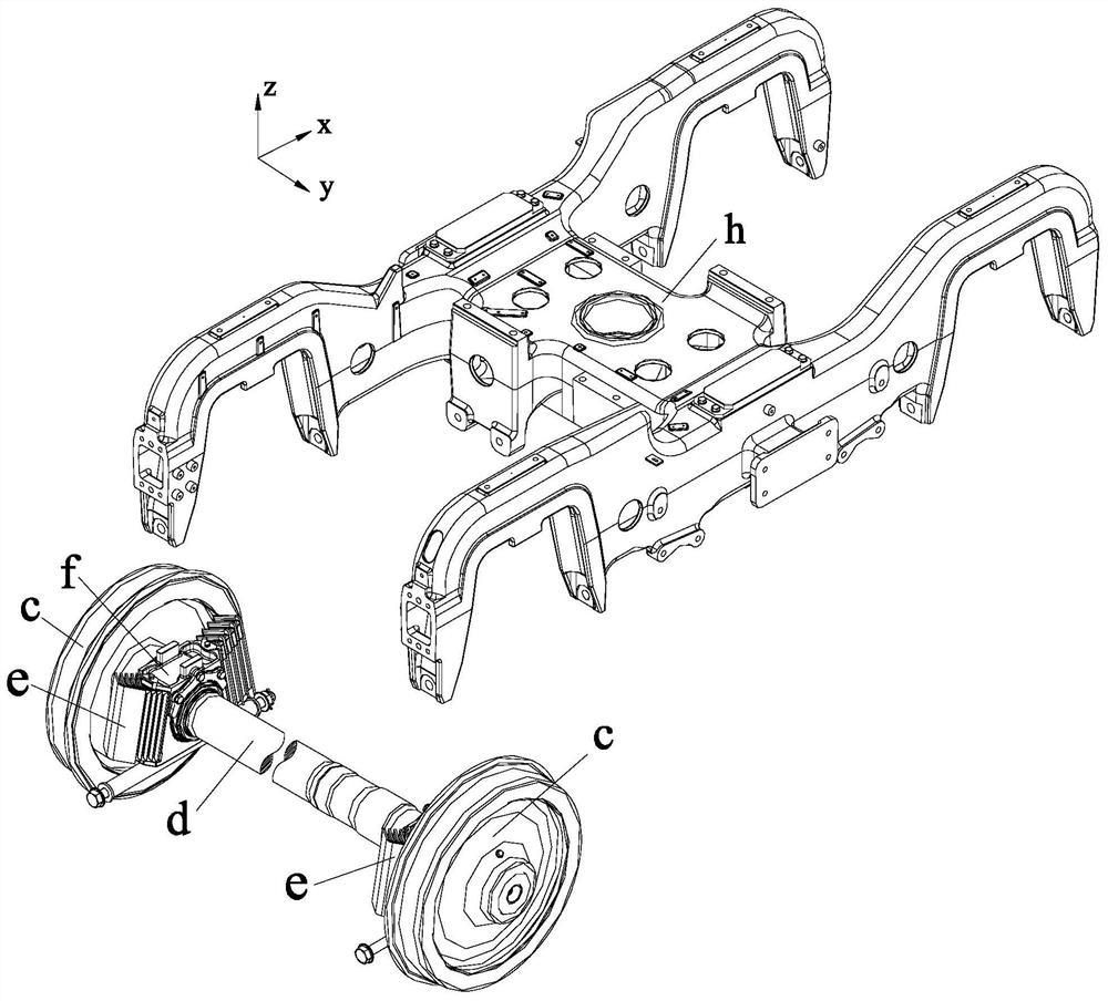 Annular vibration reduction axle box with temperature measuring hole