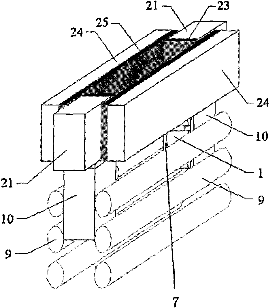 Foot roll support frame with multi-section short-side foot rolls