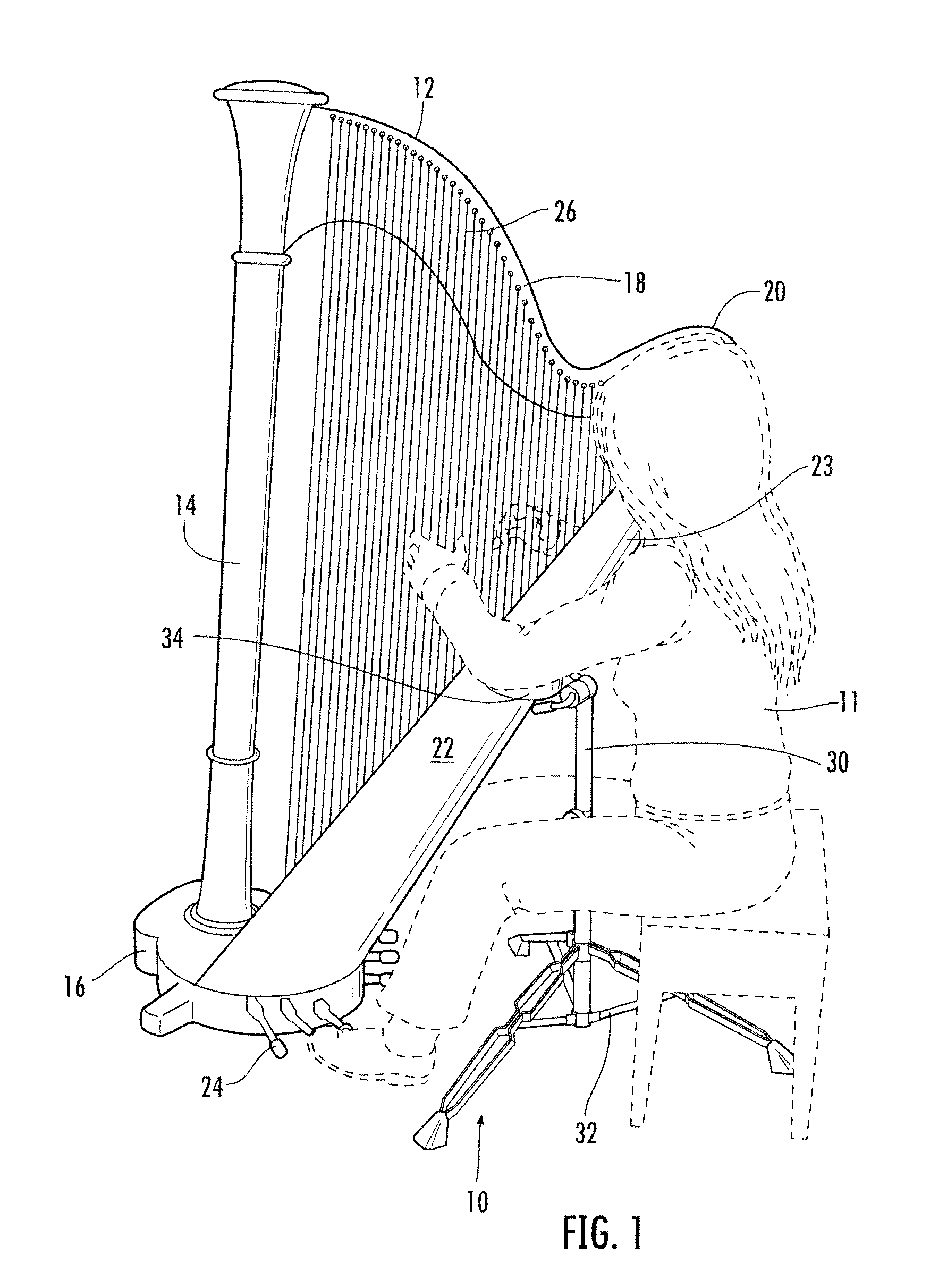 Harp stand and methods of use thereof