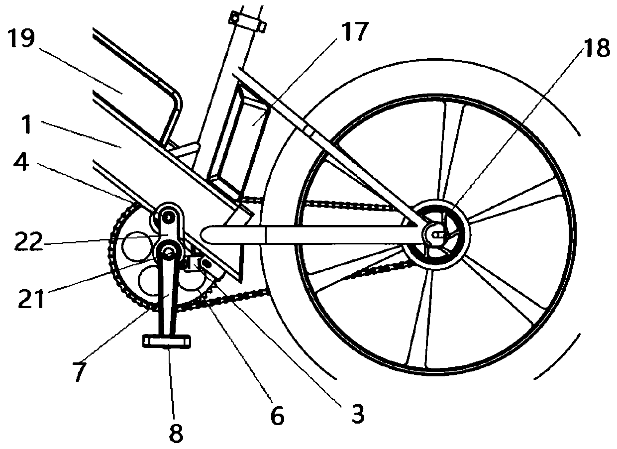 Connection structure of sensor and motor bicycle