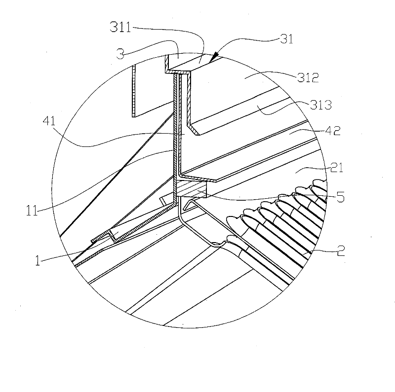 A connection structure for preventing oil dripping and leakage of range hood