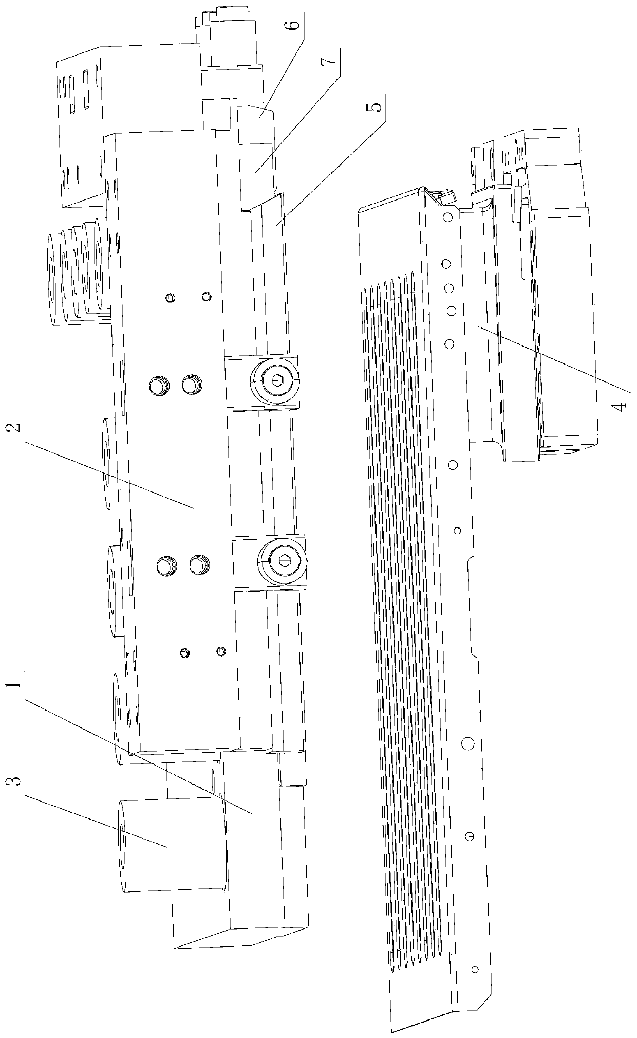 Bending wrap angle die of washing machine box body