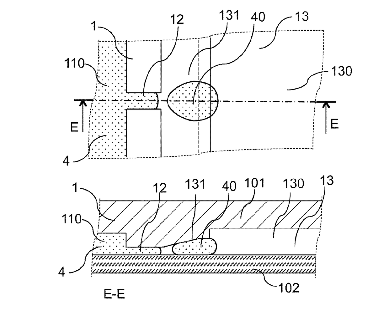 Microfluidic process for treating and analysing a solution containing a biological material and corresponding microfluidic circuit