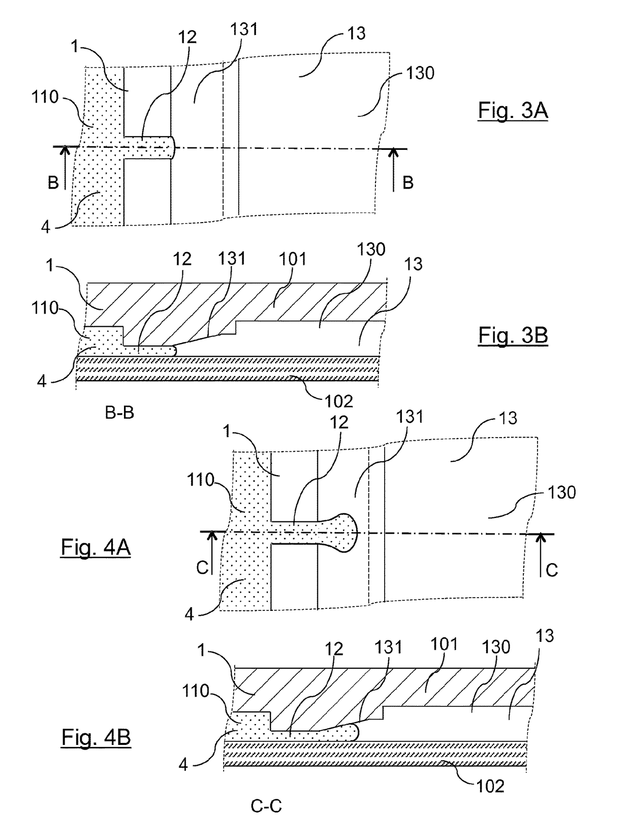 Microfluidic process for treating and analysing a solution containing a biological material and corresponding microfluidic circuit