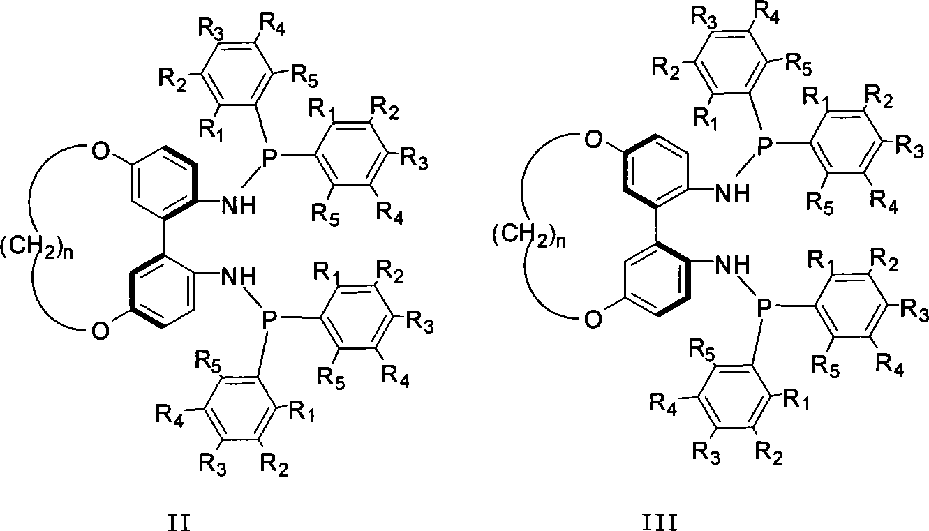 1,1'-biphenyls axial chirality diphosphinidene amide ligand connected at 5,5' position