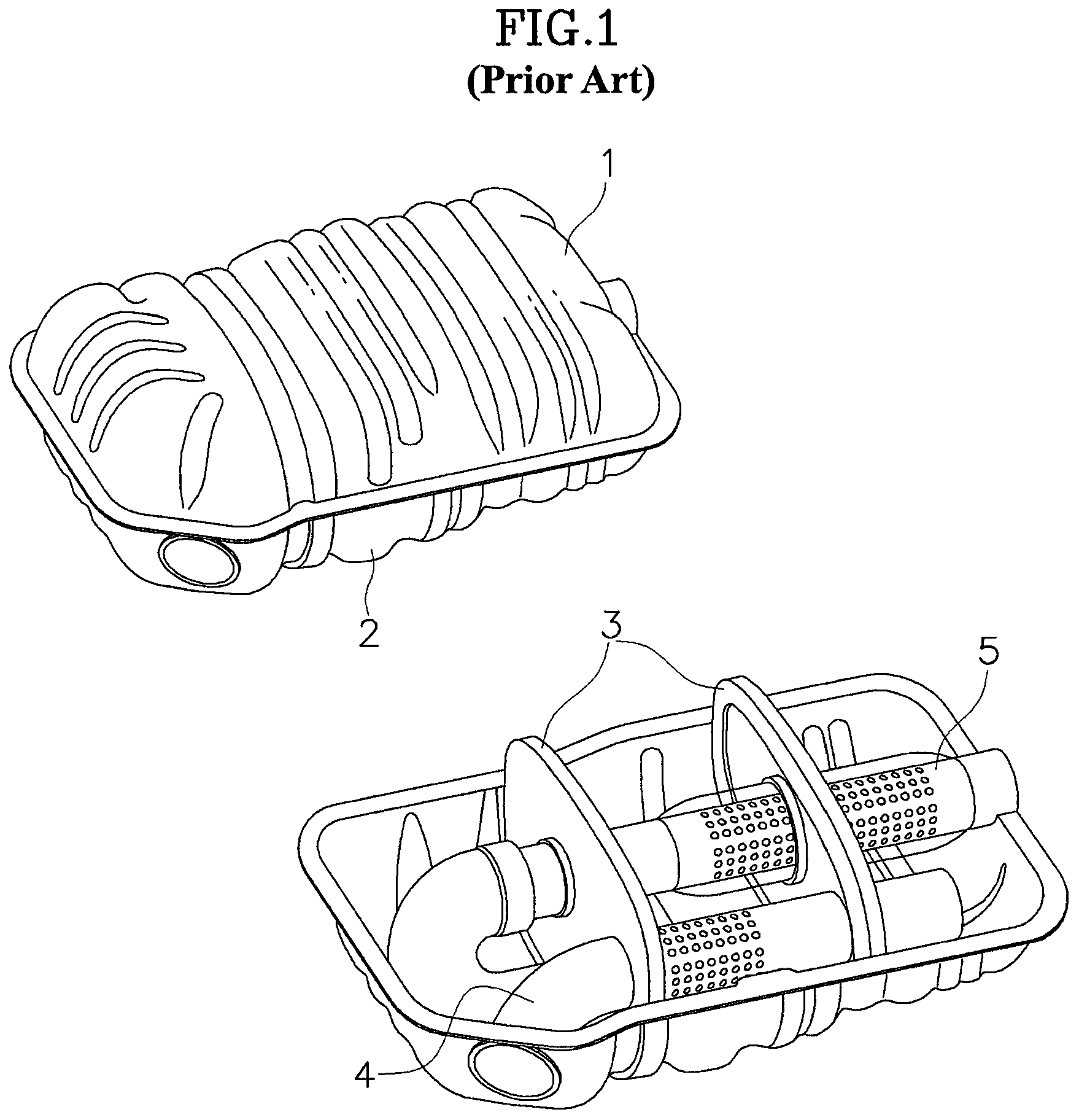 Muffler for vehicle