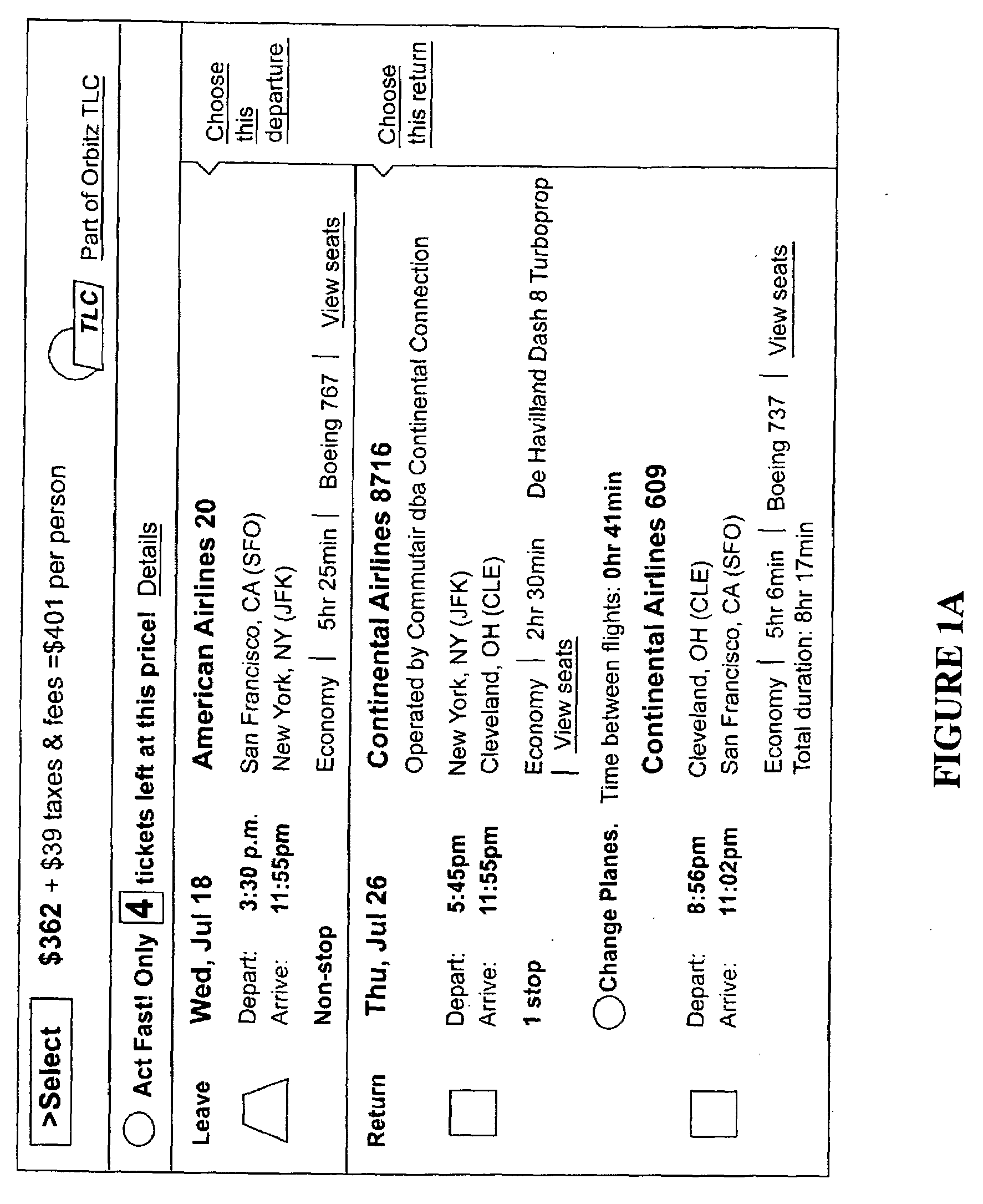 Architecture and system for displaying schedule and route information