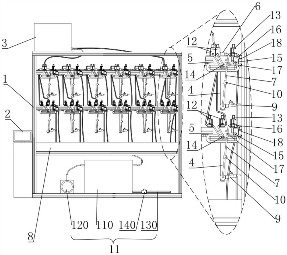 Faucet liquid medicine soaking machine and control method thereof