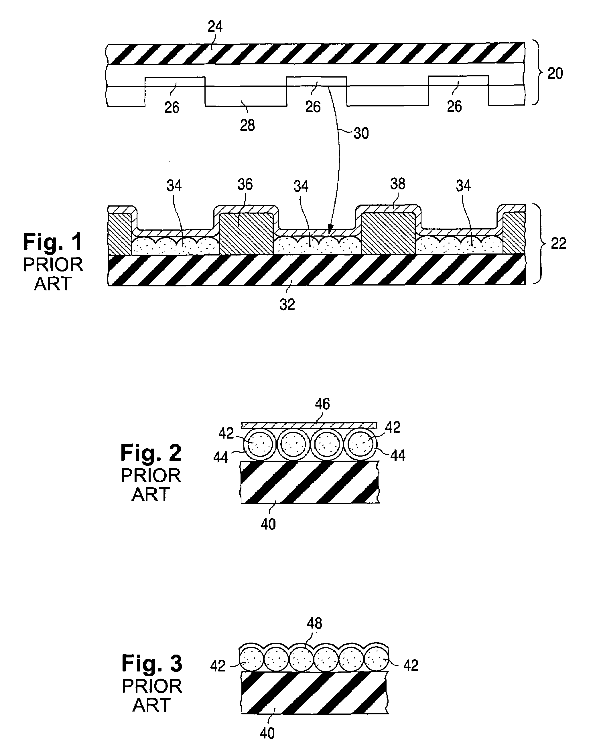 Light-emitting device having light-emissive particles partially coated with intensity-enhancement material