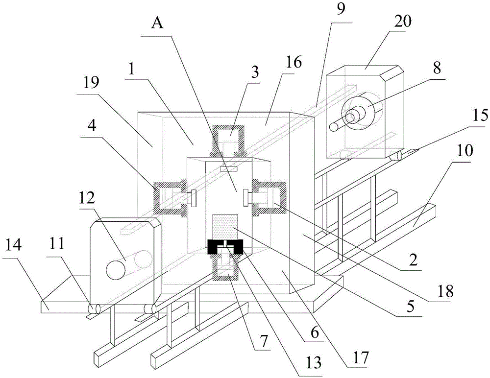 True triaxial rock loading and unloading disturbance test device and using method thereof