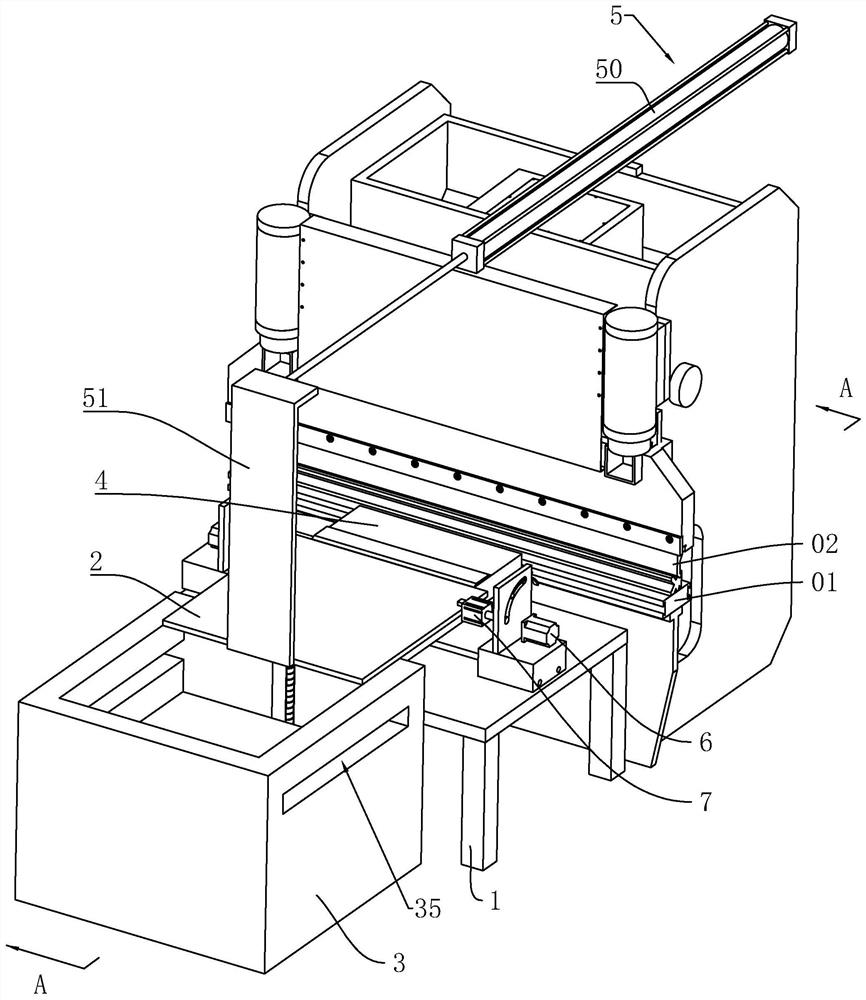 Feeding device applied to sheet metal bending machine