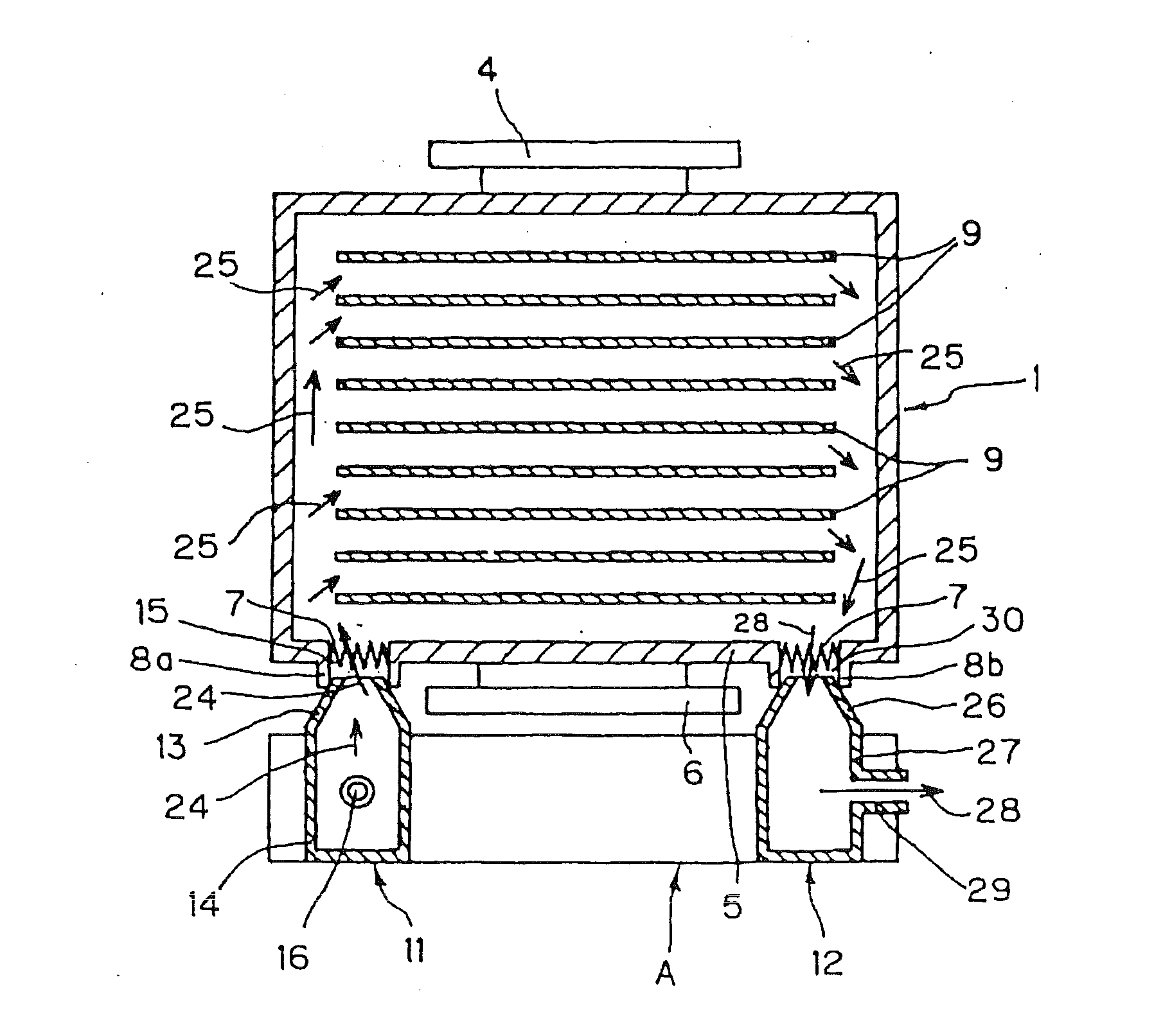 Apparatus for Charging Dry Air or Nitrogen Gas into a Container for Storing Semiconductor Wafers and an Apparatus for Thereby Removing Static Electricity from the Wafers