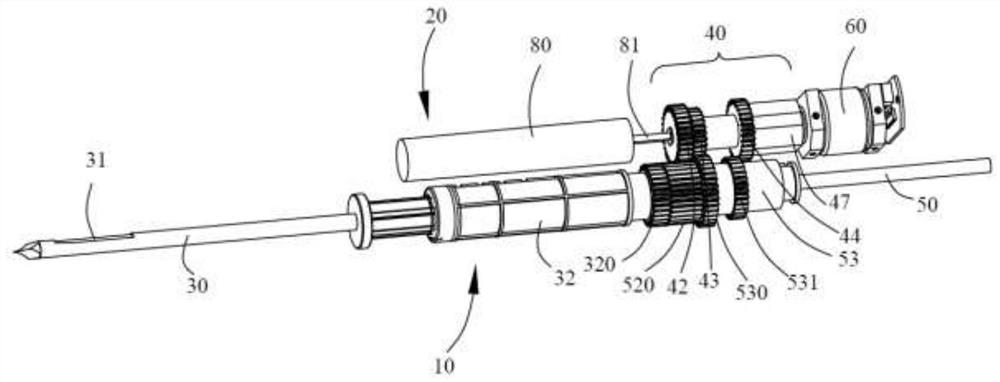 Biopsy needle and biopsy device with same