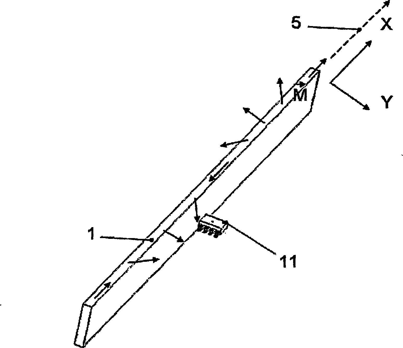 Position sensor with variable direction of magnetization and method of production