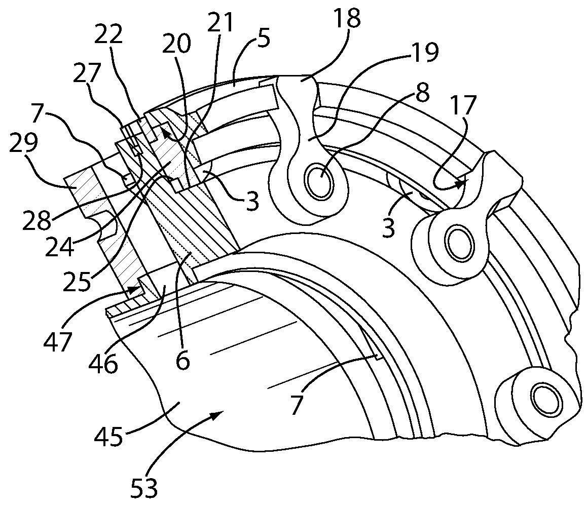 A cartridge for pulse-separated variable turbine geometry turbochargers